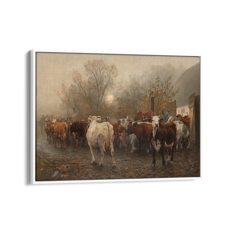 COWS DRIVEN OUT OF THE BARN