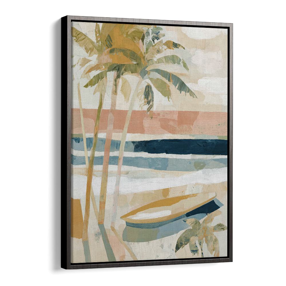 PALM TREES ON TROPICAL SHORE