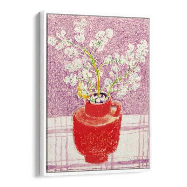 BRIGHT FLOWERS RED VASE