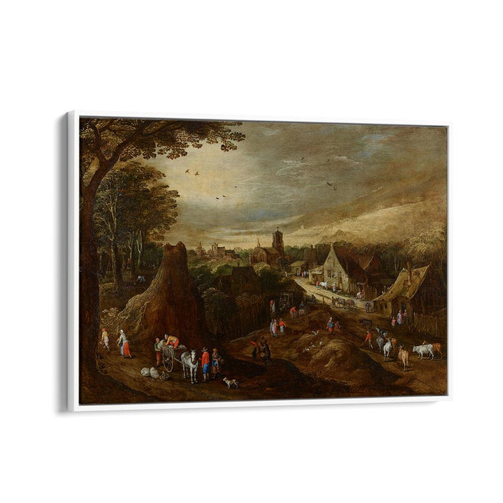 PEOPLE ON FARM , VINTAGE LANDSCAPE