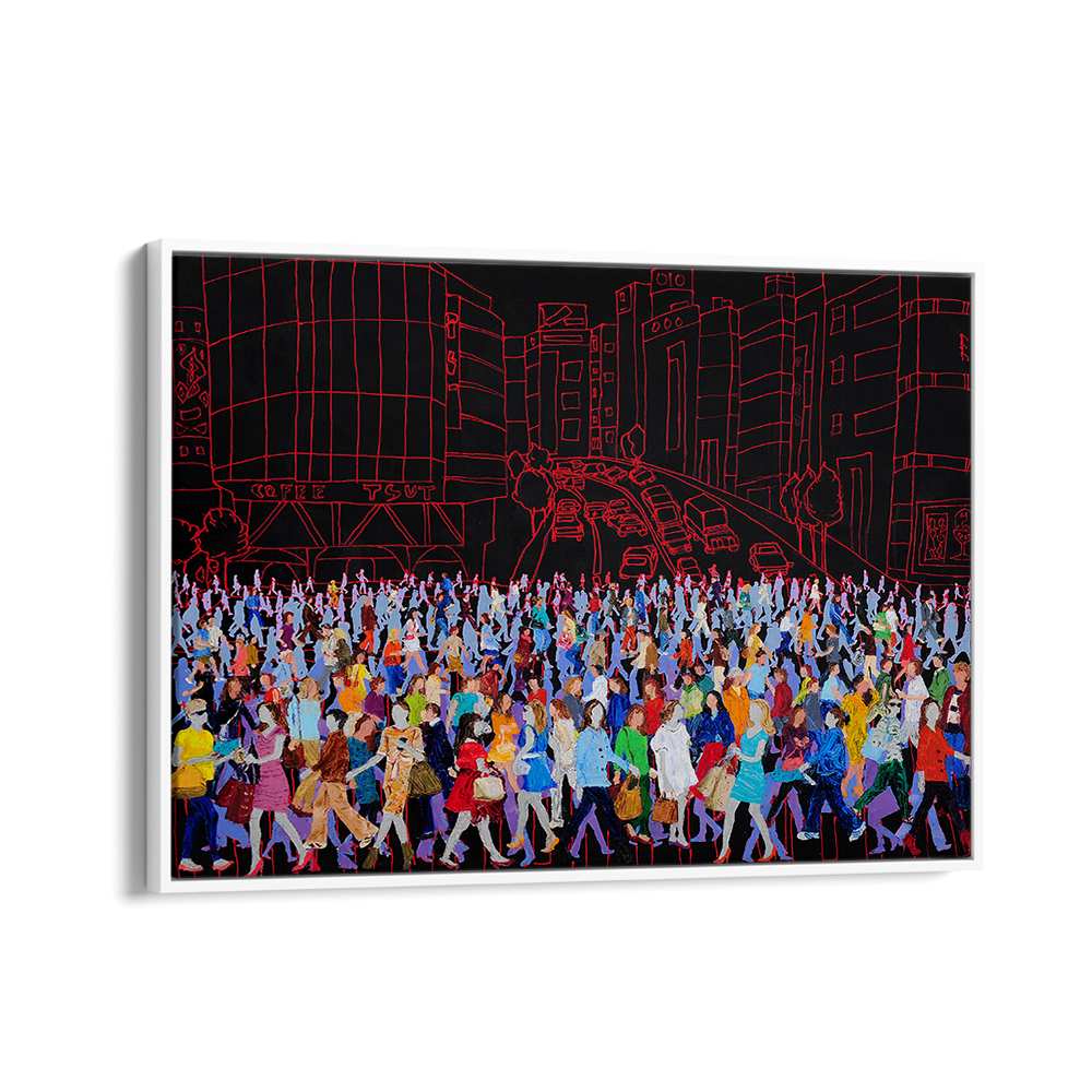 COLORFUL CITY CROWD