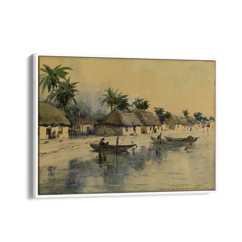 INDIAN VILLAGE ,VINTAGE LANDSCAPE