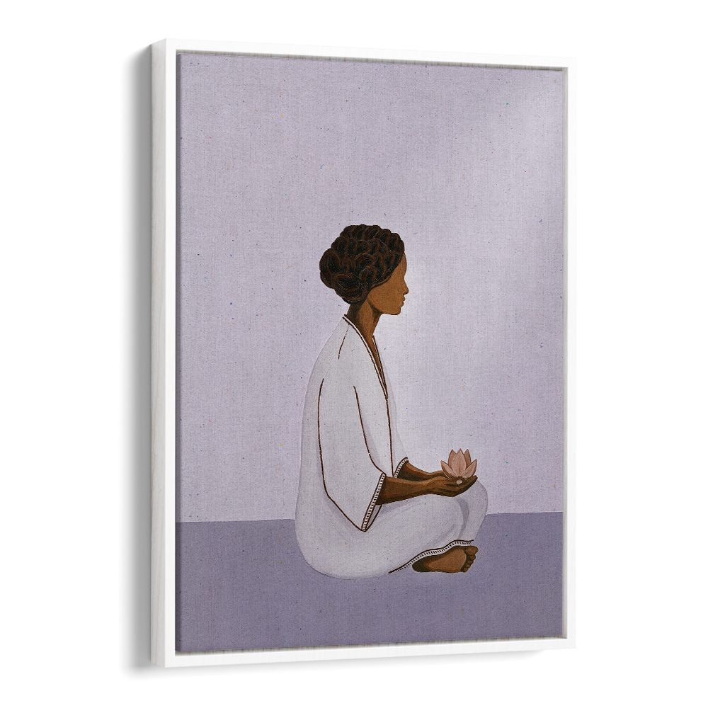 MEDITATING WOMAN WITH LOTUS