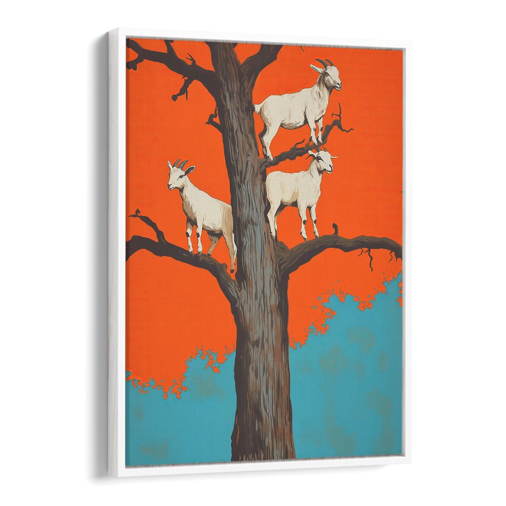 GOATS ON A ORANGE TREE