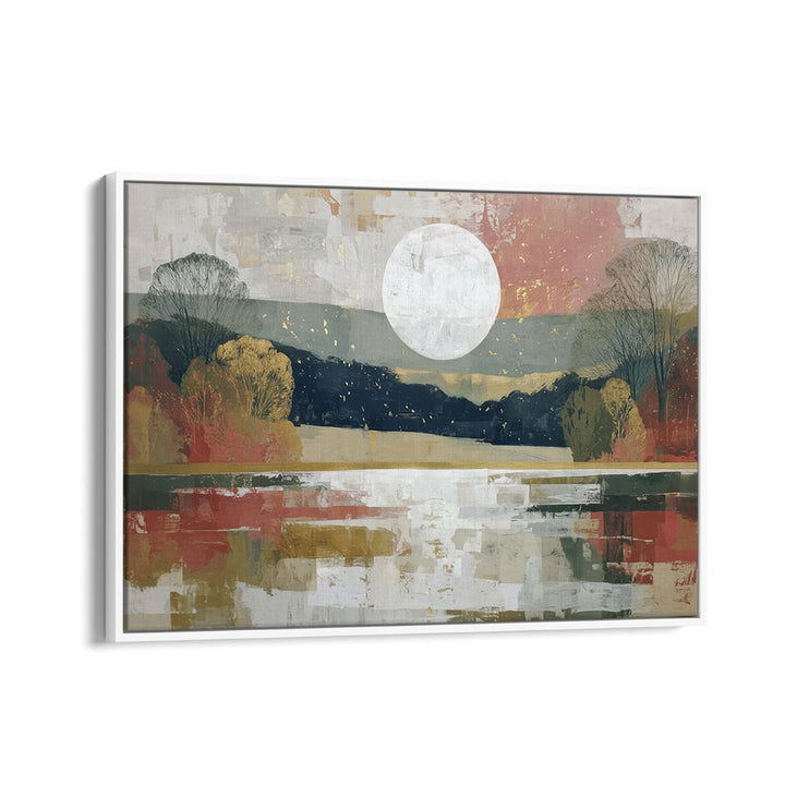 MOONLIT LAKE WITH GOLDEN SHIMMER