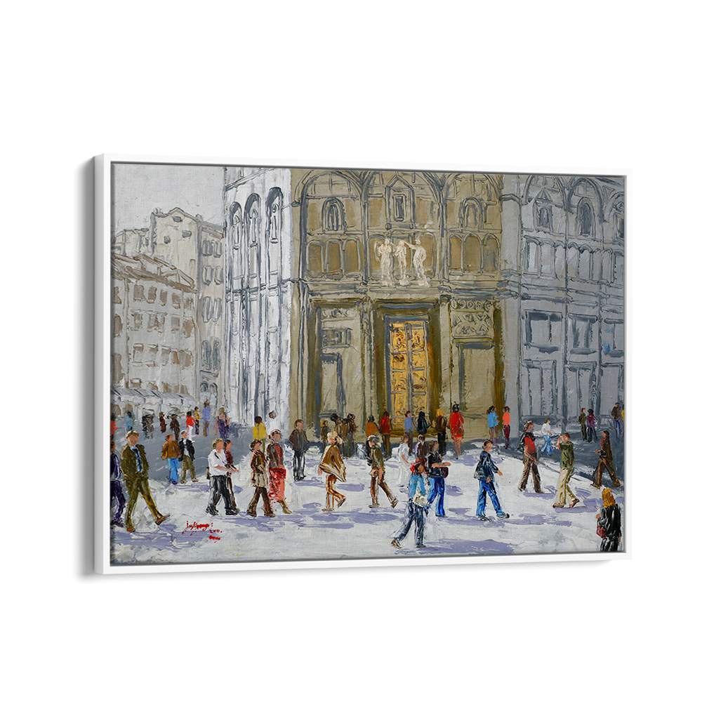 BUSTLING EUROPEAN CITY SQUARE