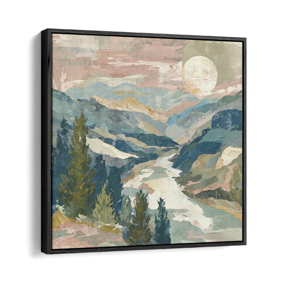 MOUNTAIN VALLEY WITH WINDING RIVER