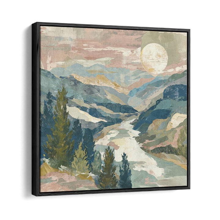 MOUNTAIN VALLEY WITH WINDING RIVER