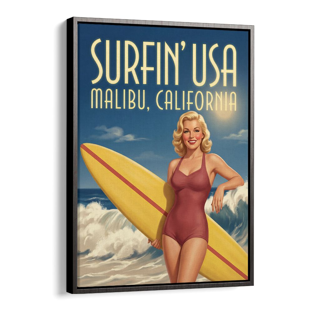 VINTAGE MALIBU SURFER GIRL