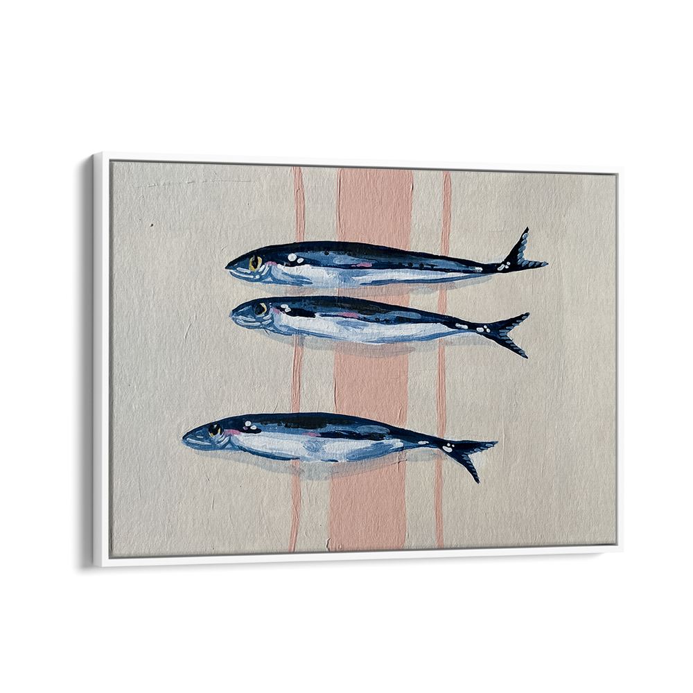 THREE BLUE SARDINES