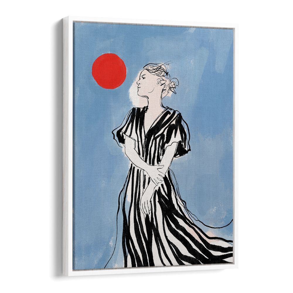 ELEGANT WOMAN RED SUN
