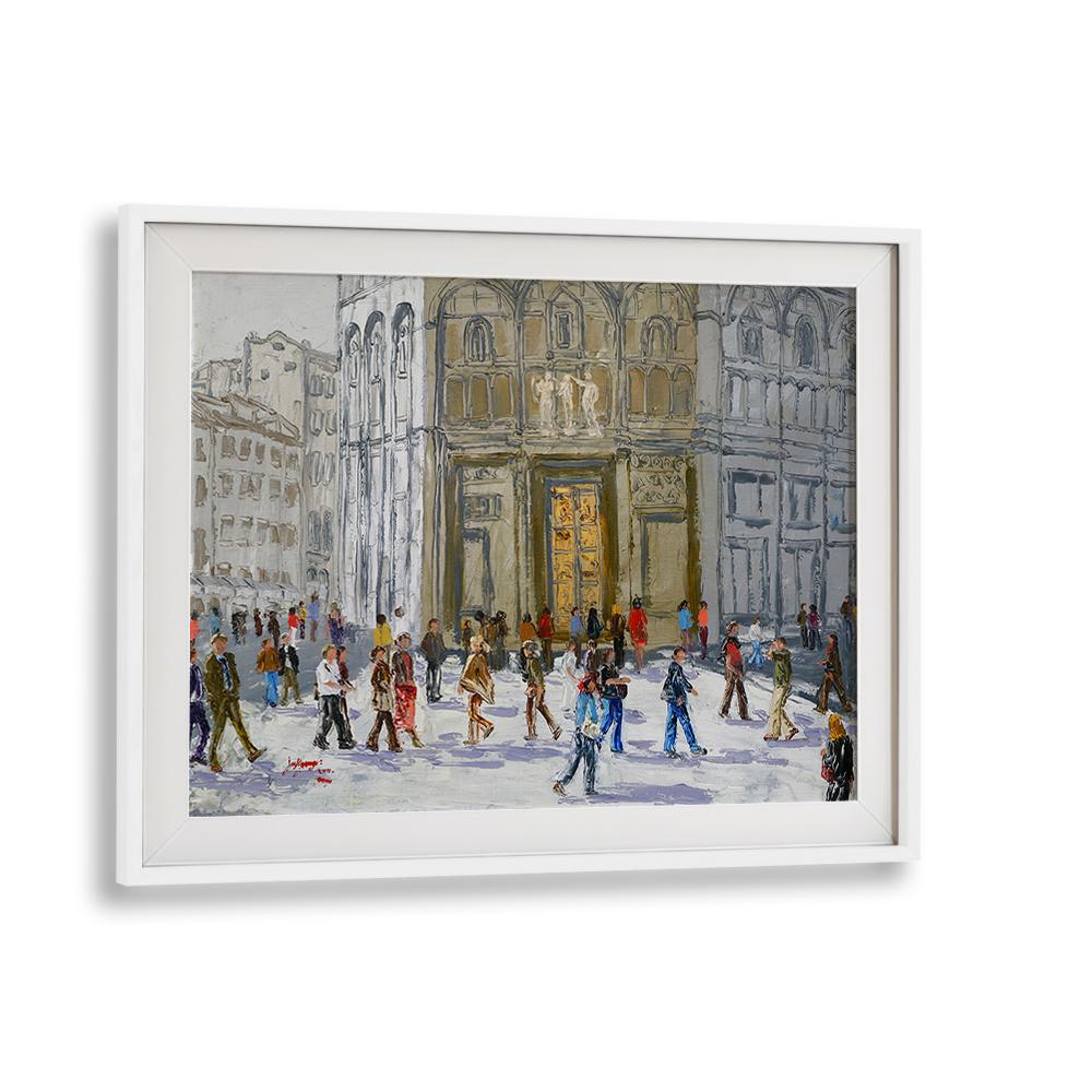 BUSTLING EUROPEAN CITY SQUARE