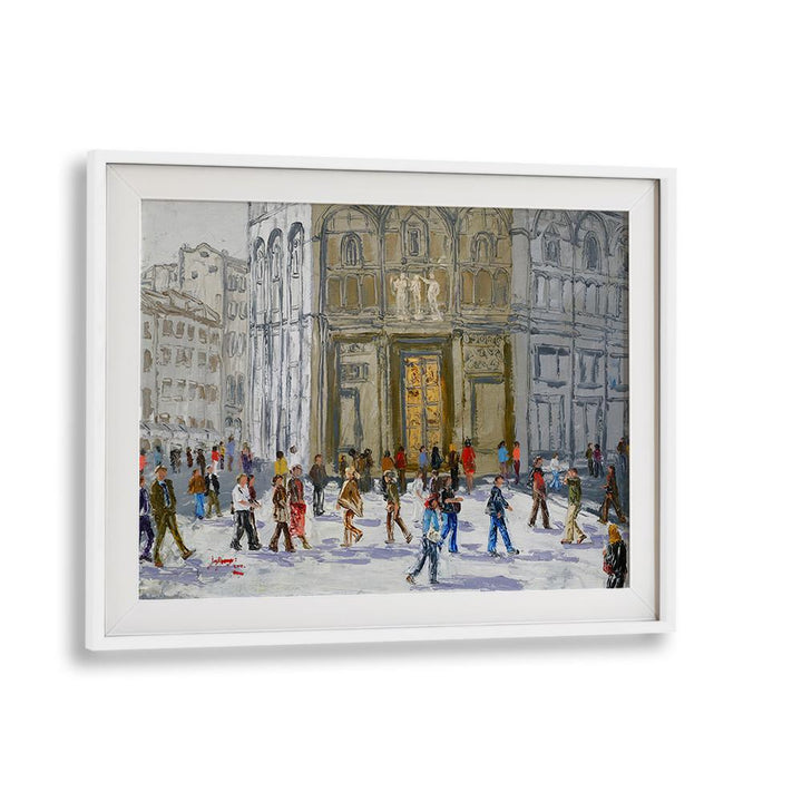BUSTLING EUROPEAN CITY SQUARE