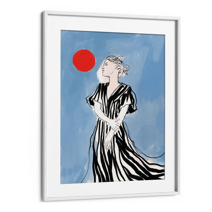ELEGANT WOMAN RED SUN