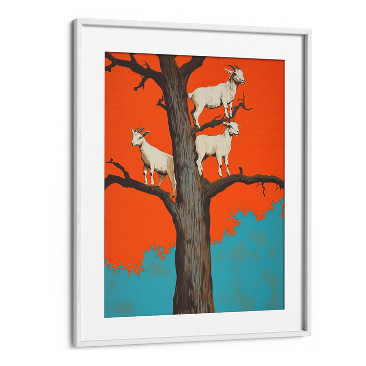 GOATS ON A ORANGE TREE