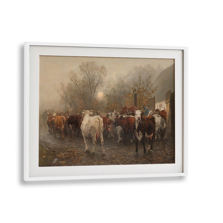 COWS DRIVEN OUT OF THE BARN
