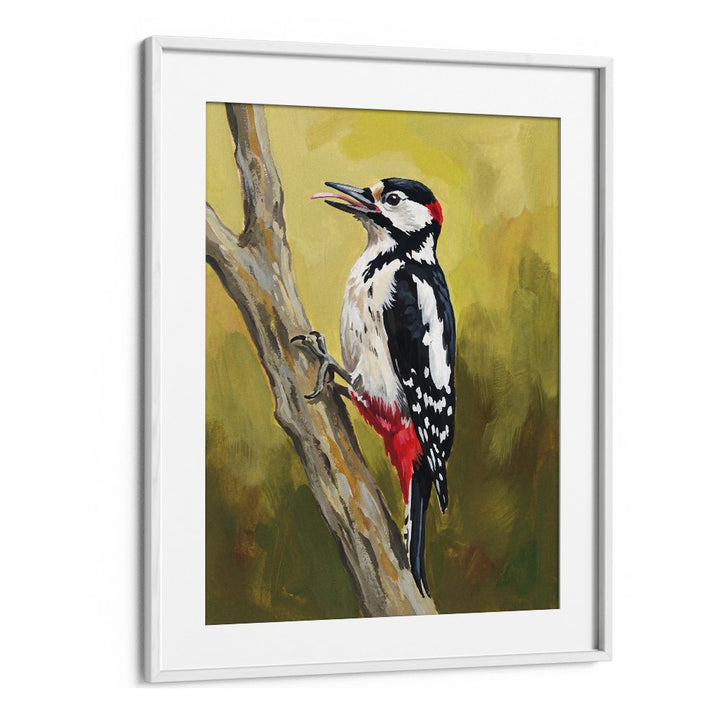 VIBRANT WOODPECKER PERCHED