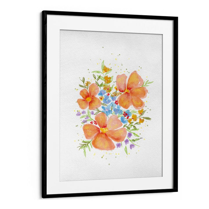 ORANGE FLORALS I