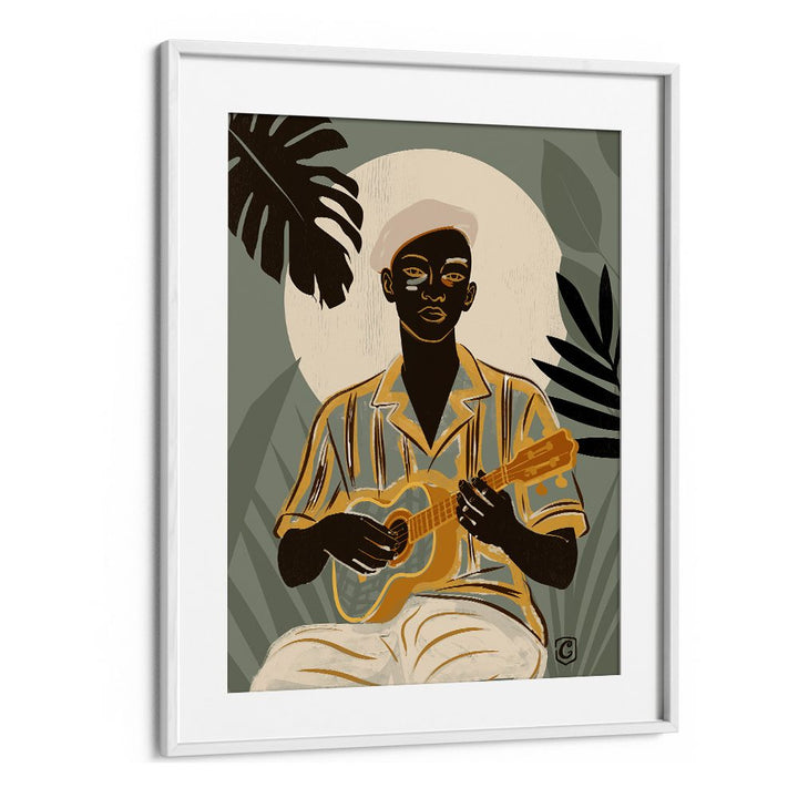 TROPICAL MAN PLAYING UKULELE