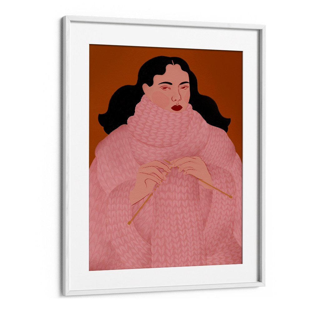 COZY PINK SWEATER KNITTER
