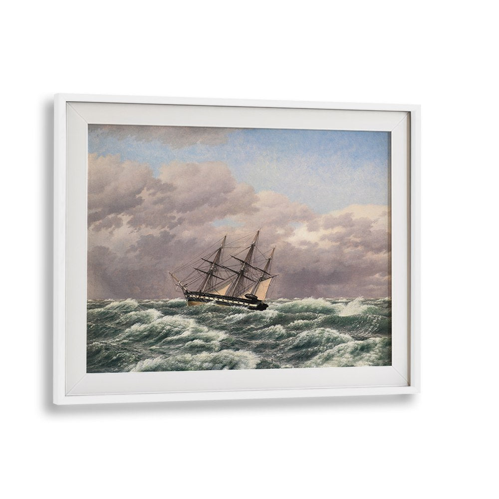 THE CORVETTE GALATHEA IN A STORM IN THE NORTH SEA (1839)