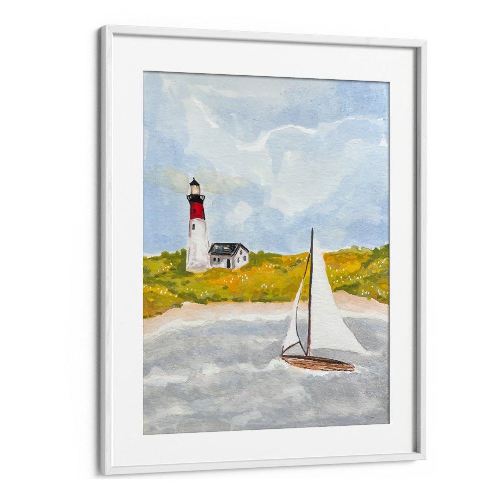 COASTAL LIGHTHOUSE SAILBOAT