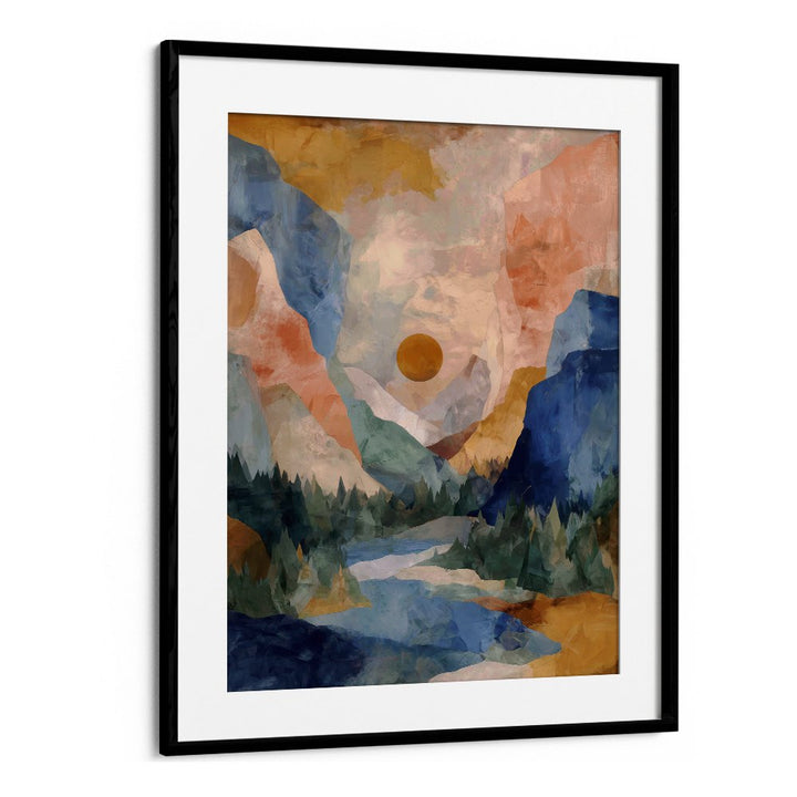 ABSTRACT MOUNTAIN VALLEY LANDSCAPE