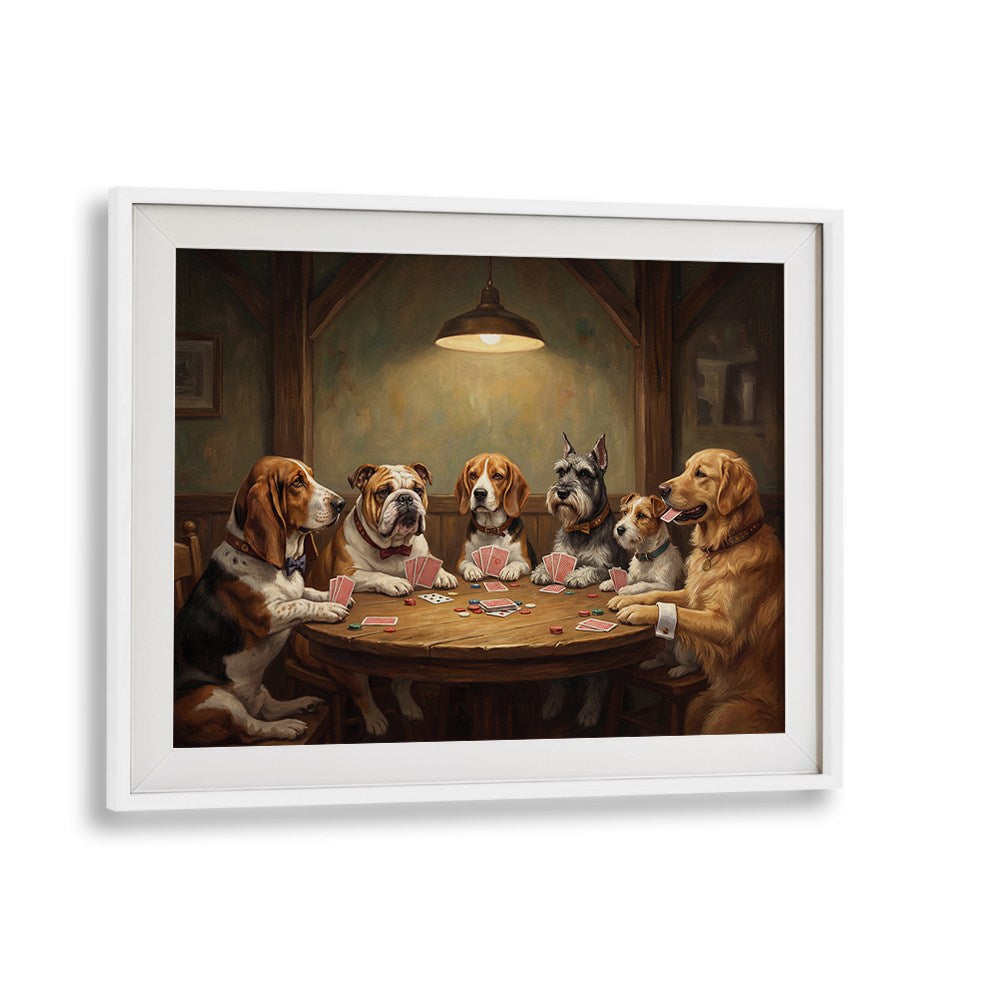 DOGS PLAYING POKER