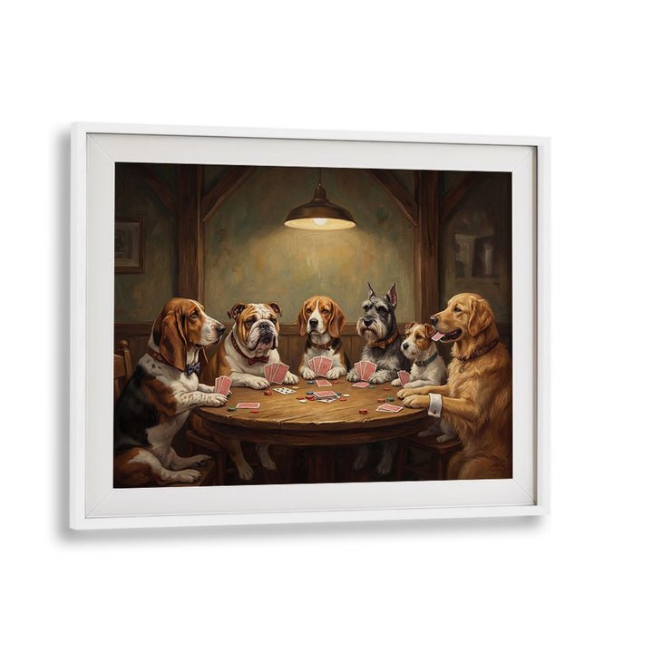 DOGS PLAYING POKER