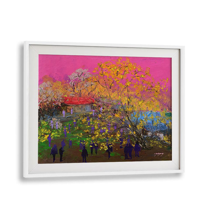 VIBRANT VILLAGE SCENE