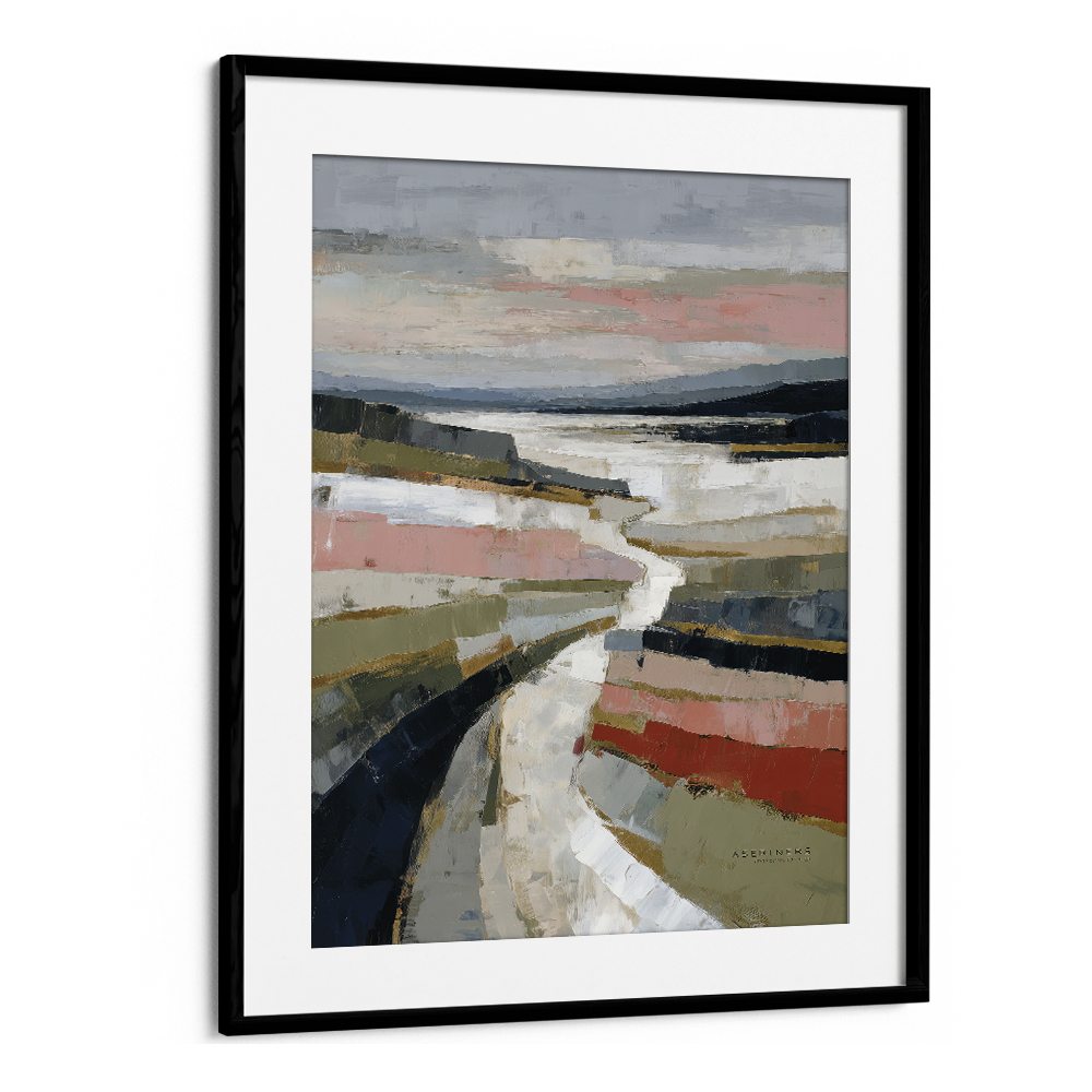 ABSTRACT COASTAL RIVER LANDSCAPE