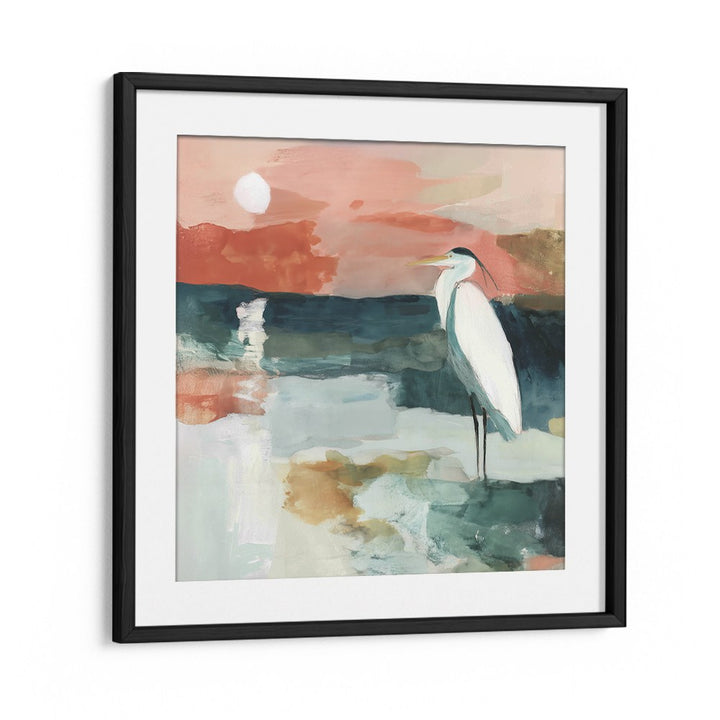 HERON AT MOONLIT SHORE