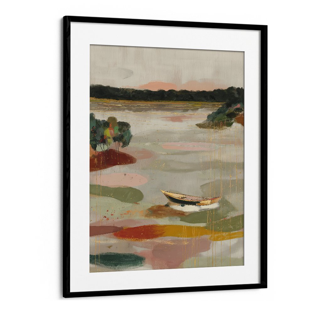 TRANQUIL BOAT ON STILL WATERS