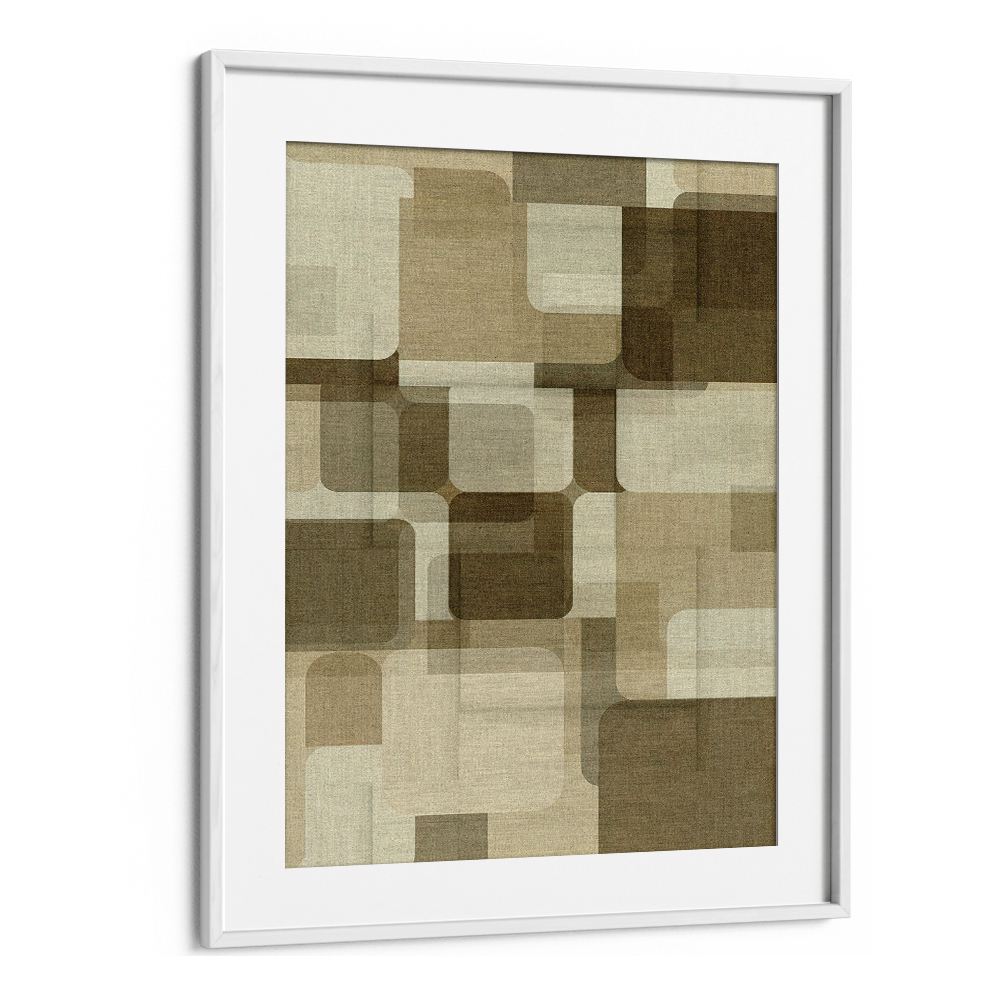 Rounded Geometric Layers – Abstract Art Print