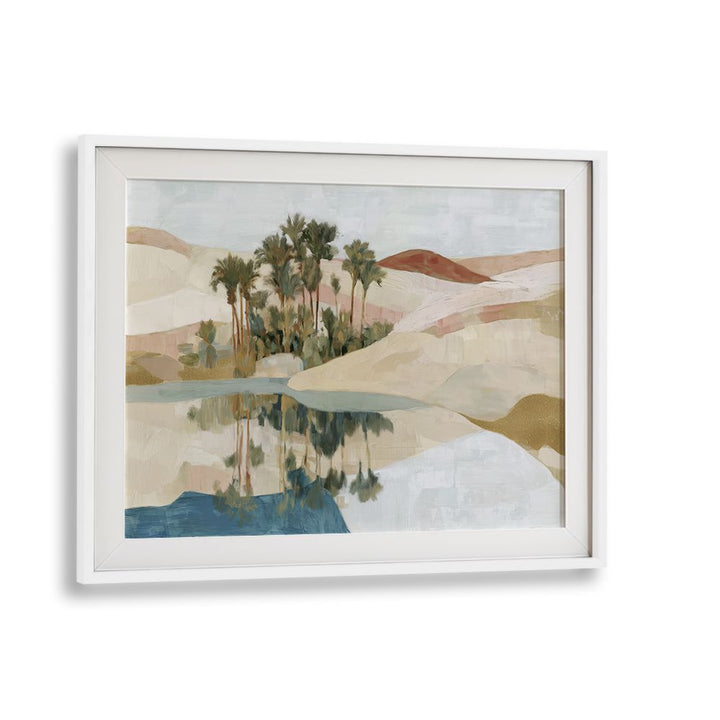 DESERT OASIS WITH PALM REFLECTION