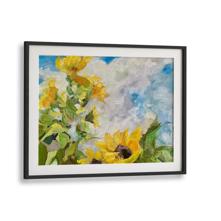SUNFLOWERS AND BLUE SKY