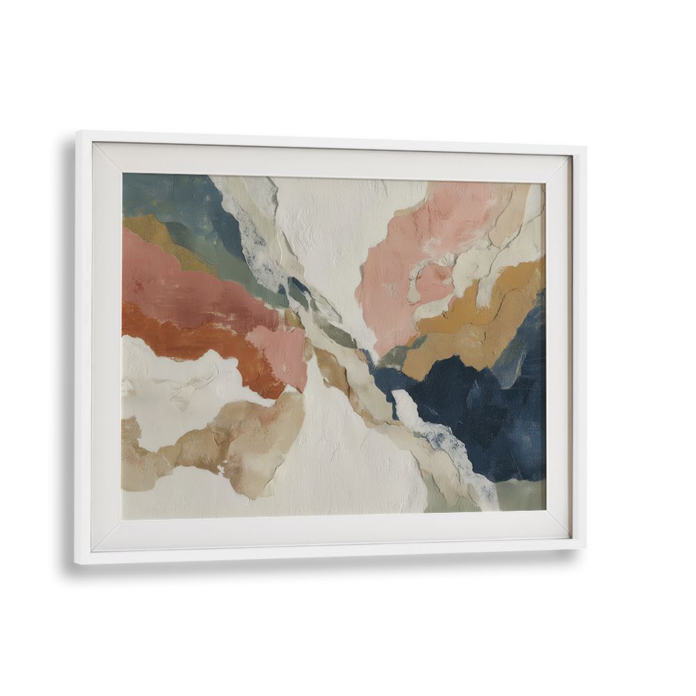ABSTRACT NAVY AND CORAL FLOW