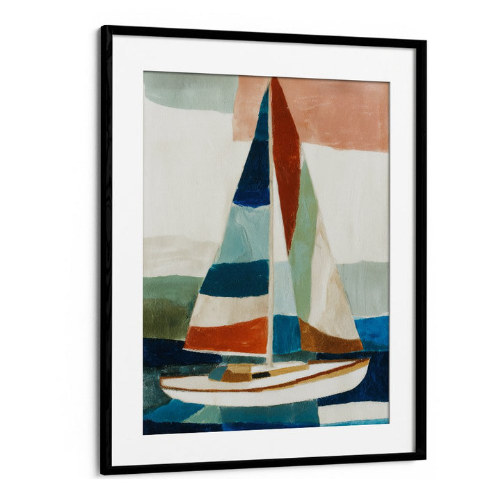 SAILBOAT WITH STRIPED SAILS
