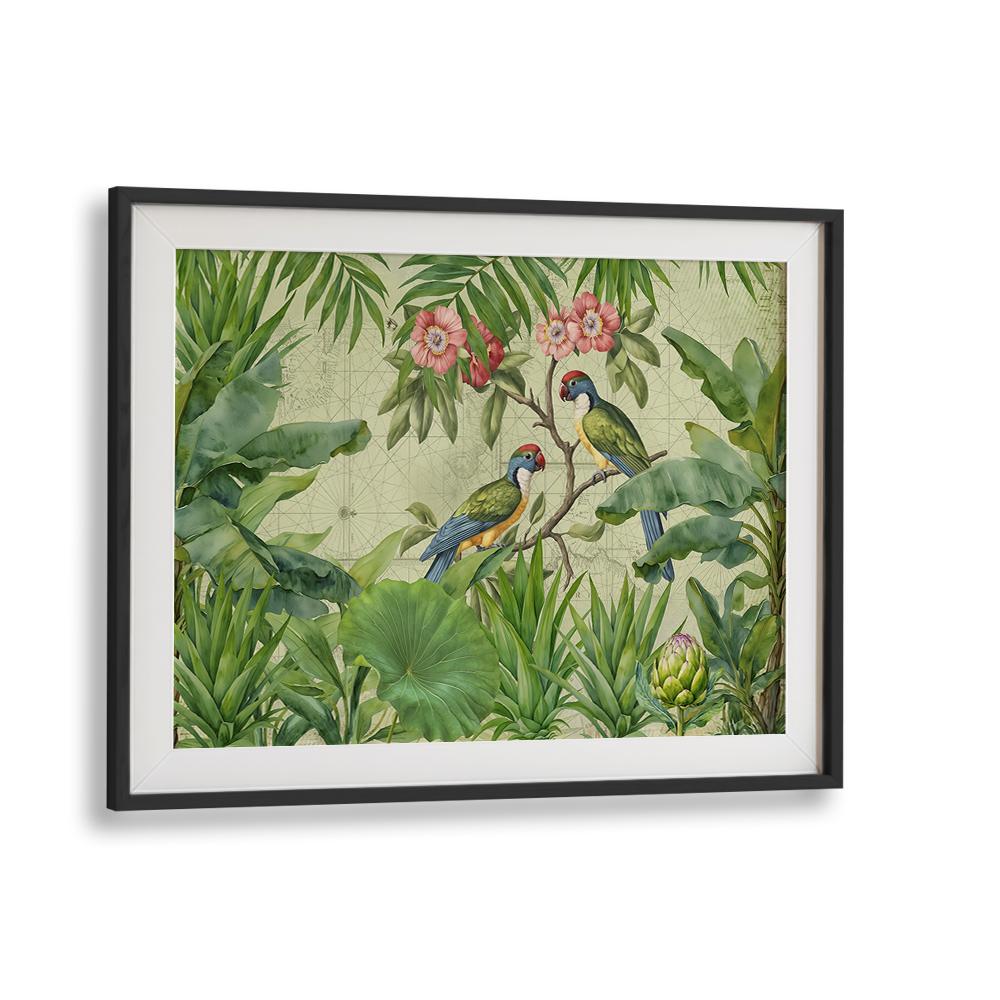 JUNGLE PARROTS VINTAGE MAP