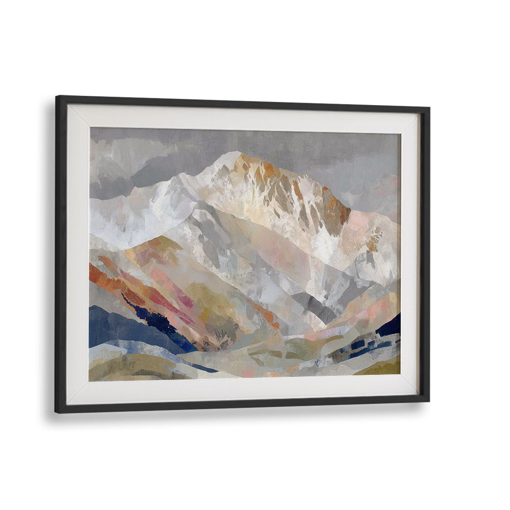 ALPINE BASIN WITH LAYERED RIDGES