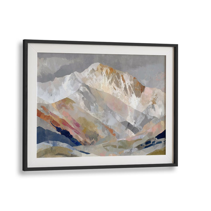 ALPINE BASIN WITH LAYERED RIDGES