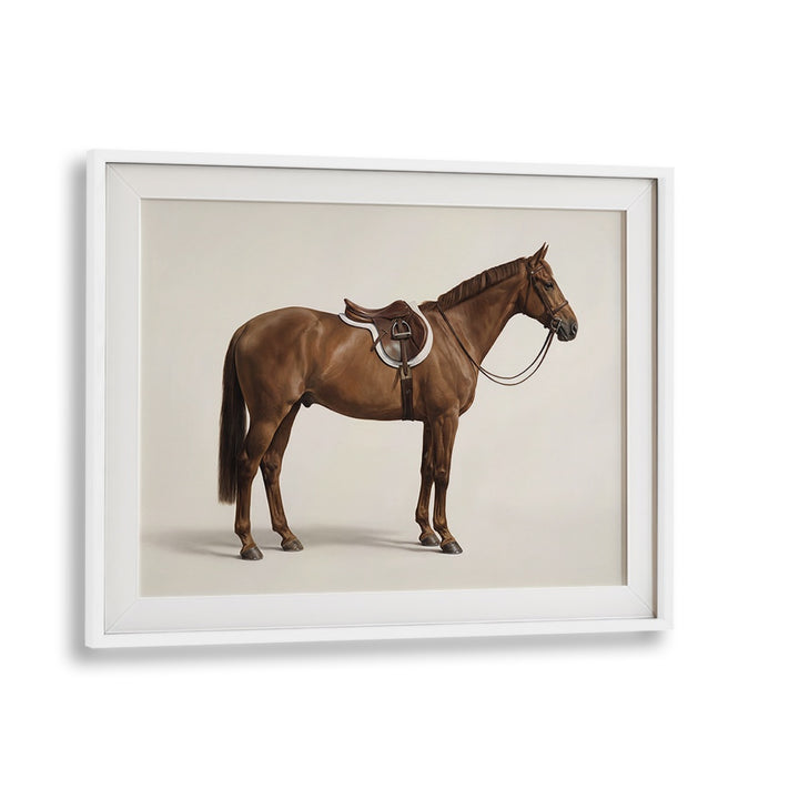 ELEGANT SADDLED HORSE