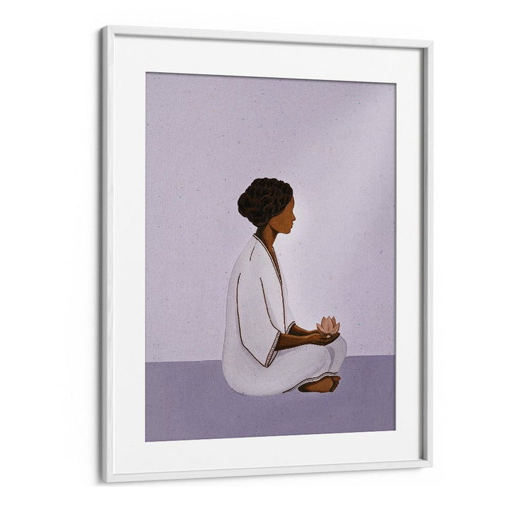 MEDITATING WOMAN WITH LOTUS