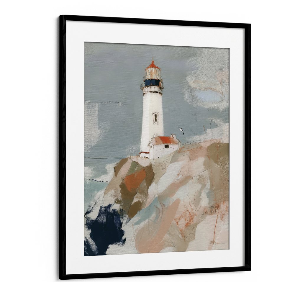LIGHTHOUSE ON ROCKY CLIFFS