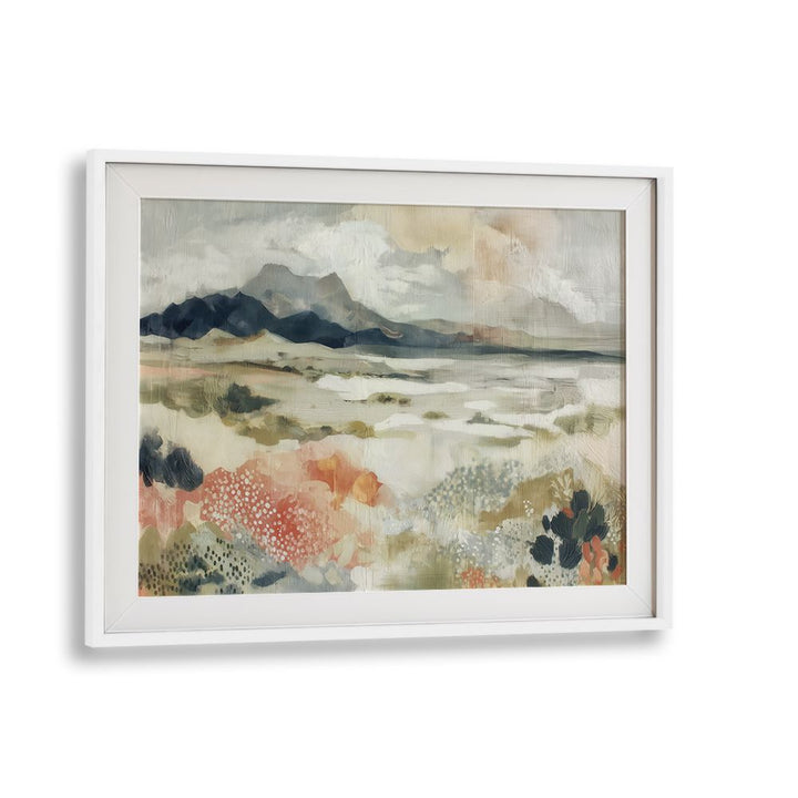 DESERT WILDFLOWERS AND DISTANT MOUNTAINS