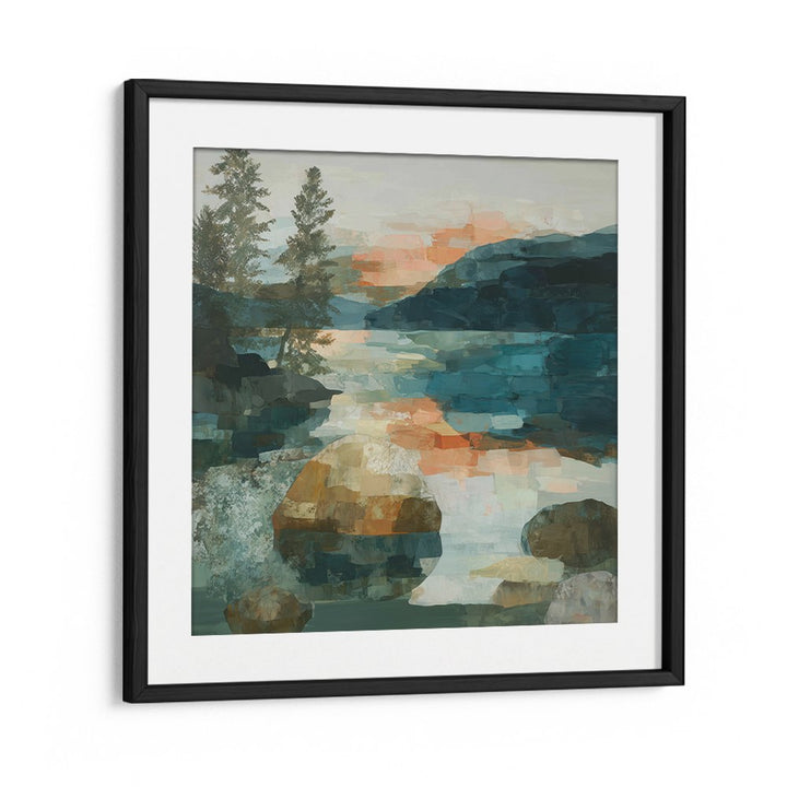 LAKE TAHOE SHORE WITH PINE TREES