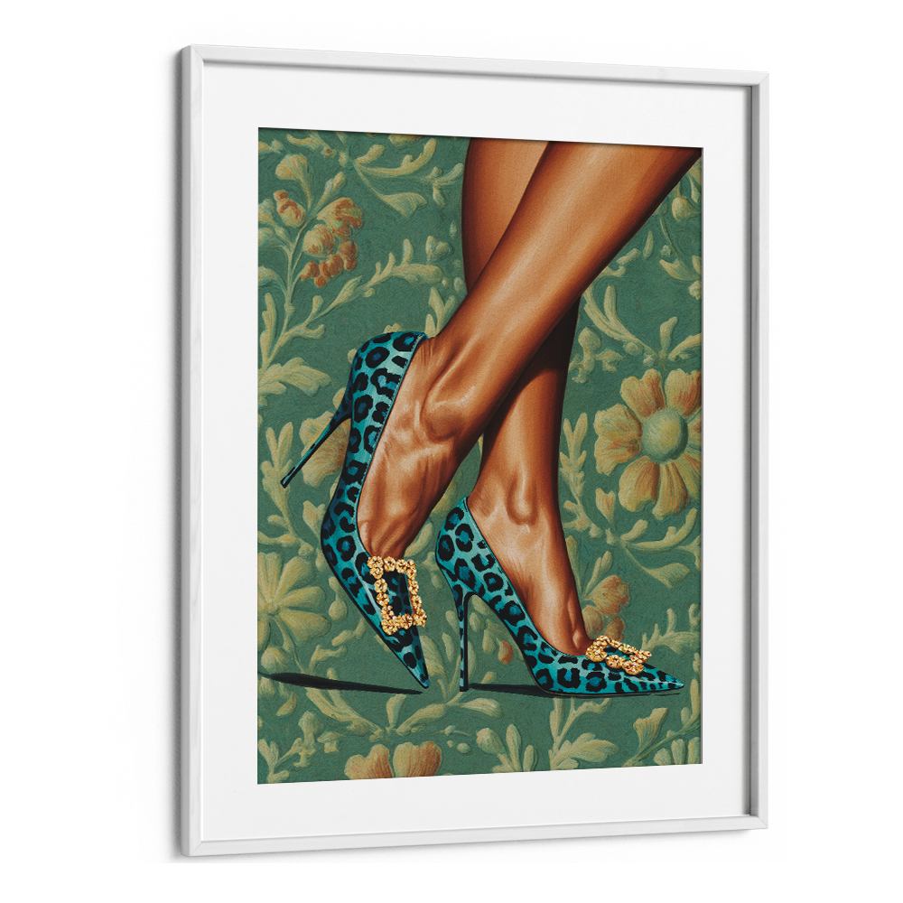 GLAMOROUS BLUE LEOPARD HEELS