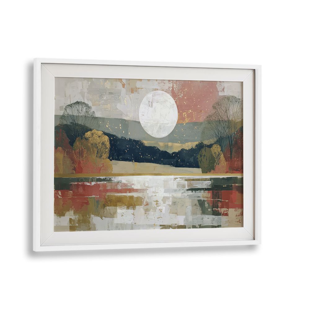 MOONLIT LAKE WITH GOLDEN SHIMMER