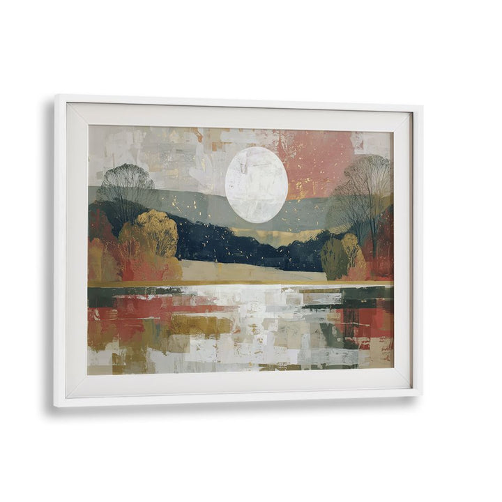 MOONLIT LAKE WITH GOLDEN SHIMMER