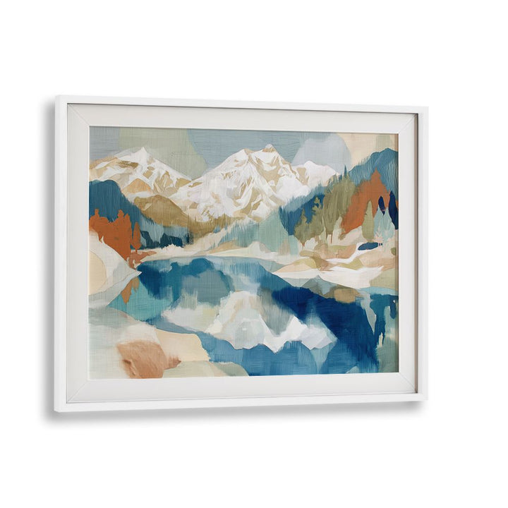 WINTER ALPINE LAKE SCENE